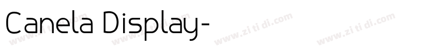 Canela Display字体转换